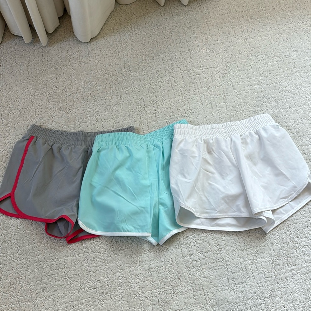 Cute girls shorts and gray white and blue